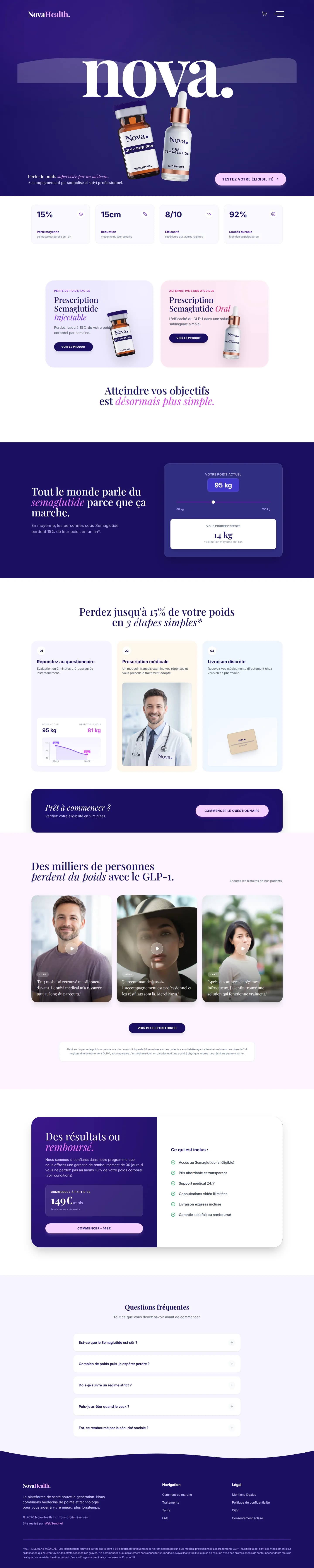 NovaHealth, programme médical GLP-1