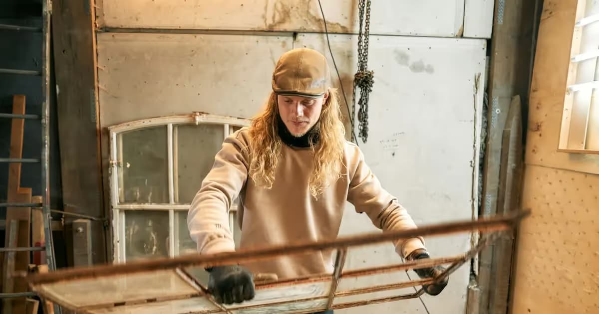 Artisan au travail dans son atelier