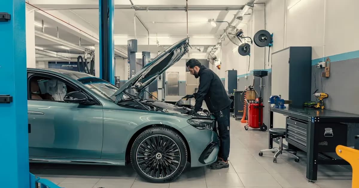Atelier d'un garage automobile