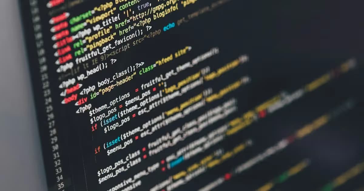 Code source affiché sur un écran de développeur