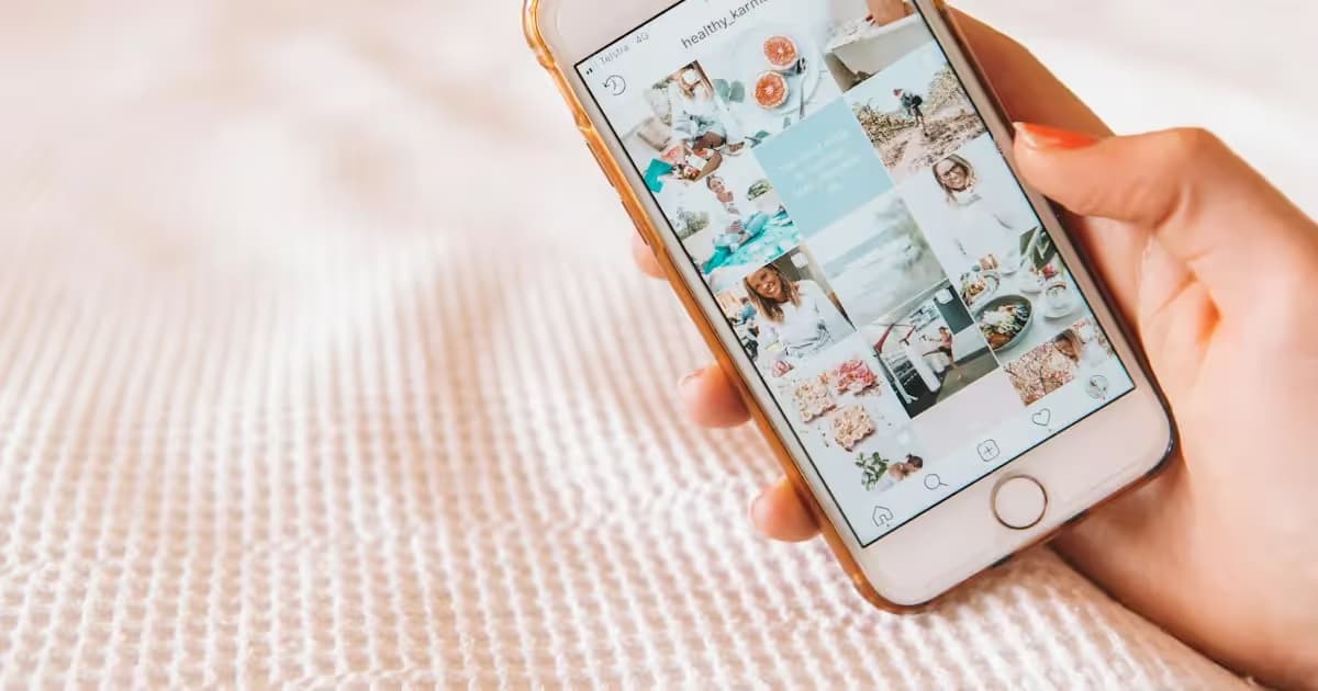 Instagram ouvert sur un smartphone