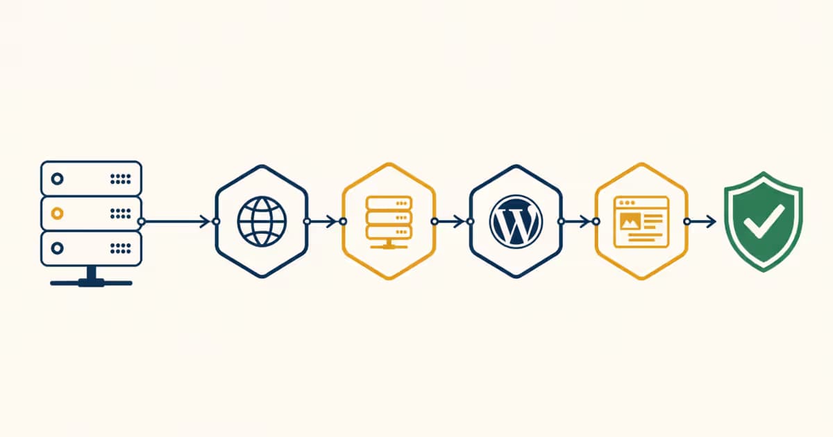 Infographie montrant les étapes clés pour créer un site WordPress professionnel.