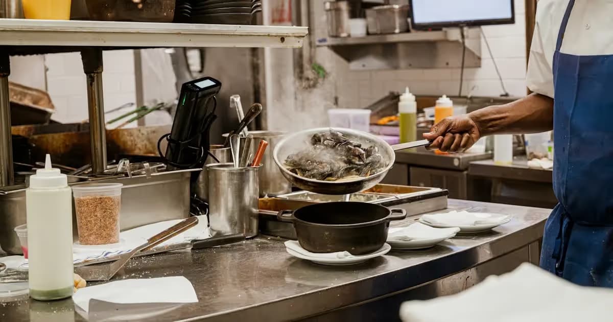 Cuisine professionnelle d'un restaurant