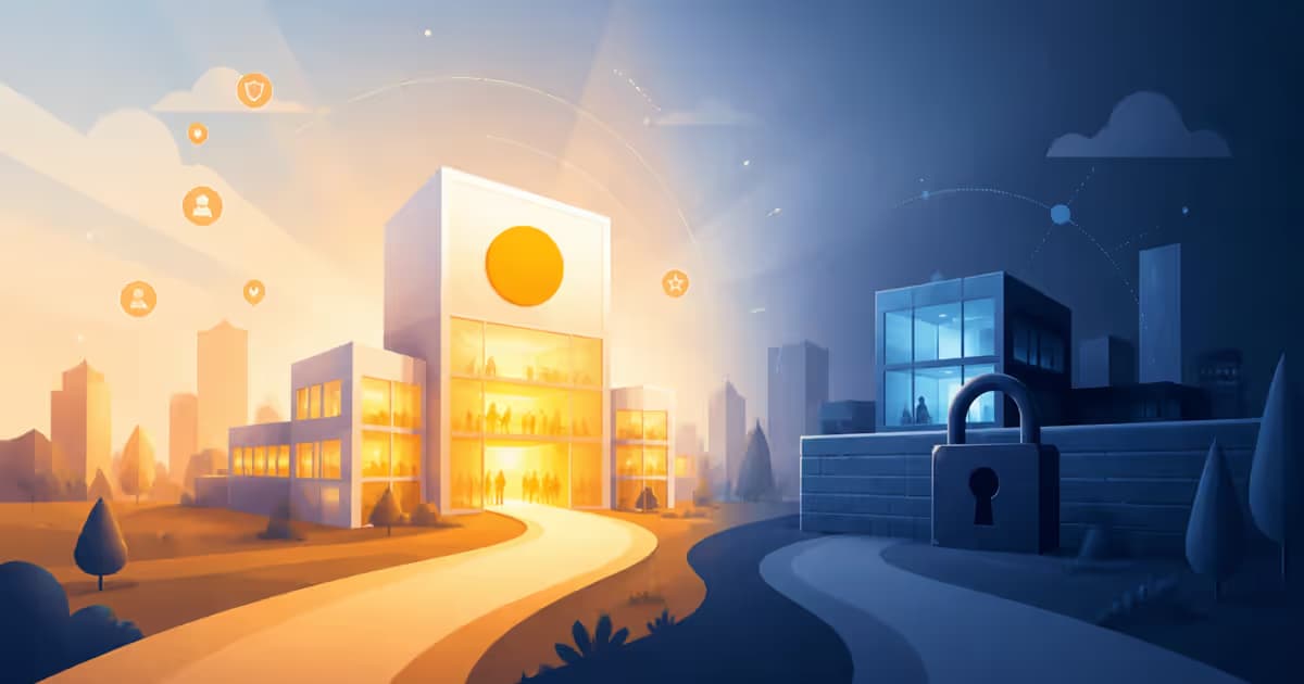 Illustration comparant Google Business Profile et Solocal en termes d'accès gratuit et payant
