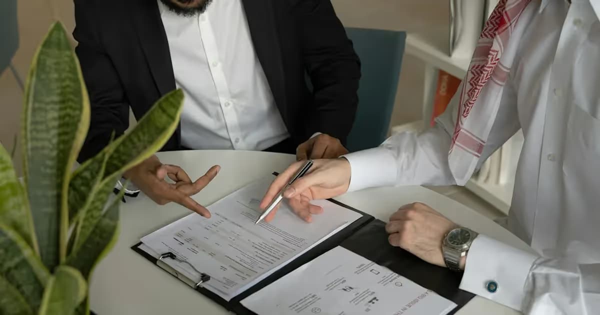 Signature d'un contrat lors d'un rendez-vous professionnel