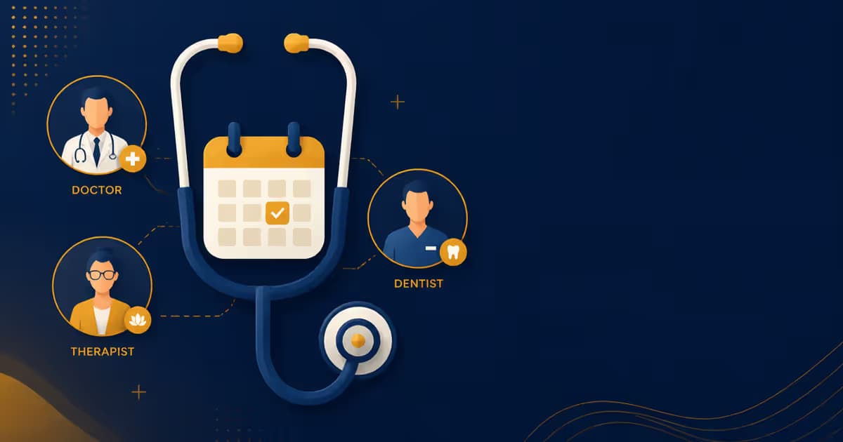 Stéthoscope et calendrier médical pour site WordPress en ligne