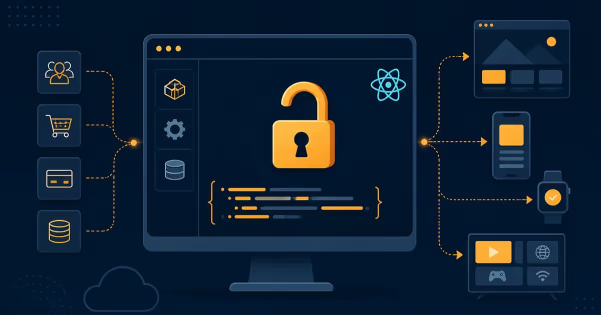 Illustration de l'architecture headless de Sylius avec API Platform et React FrontWing