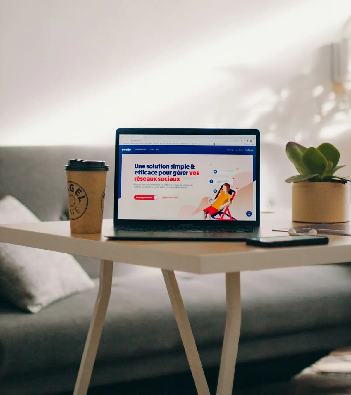 Ordinateur portable affichant une boutique en ligne