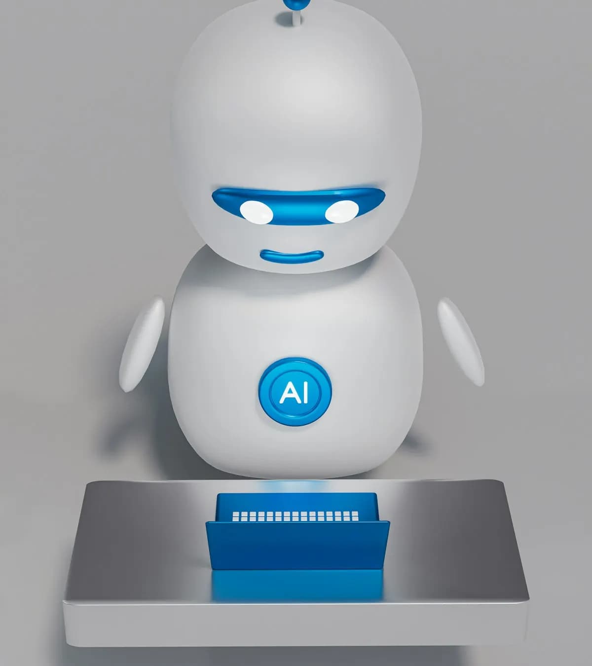 Petit robot marqué AI