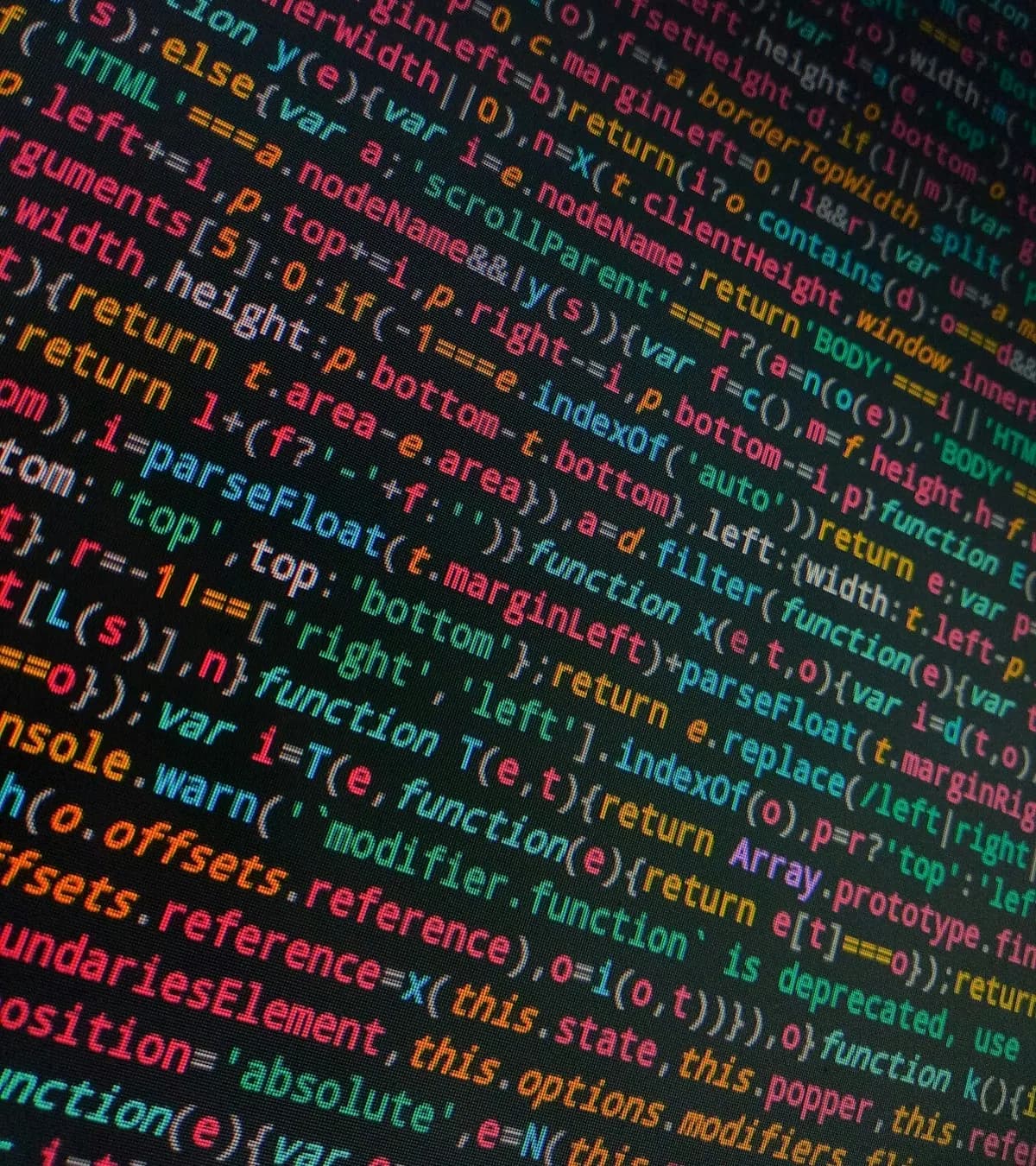 Code source affiché en gros plan