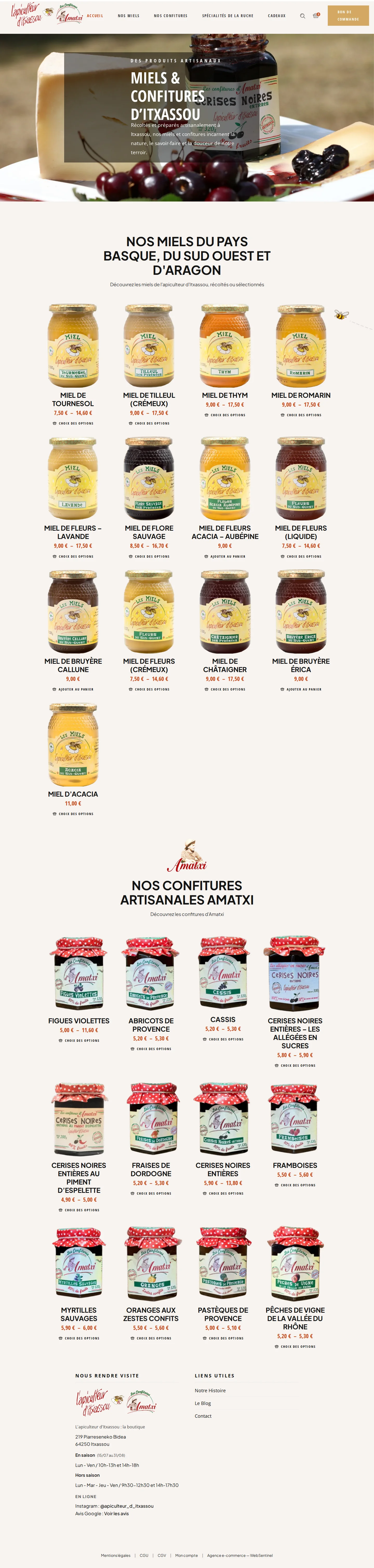 L'Apiculteur d'Itxassou, miels & confitures
