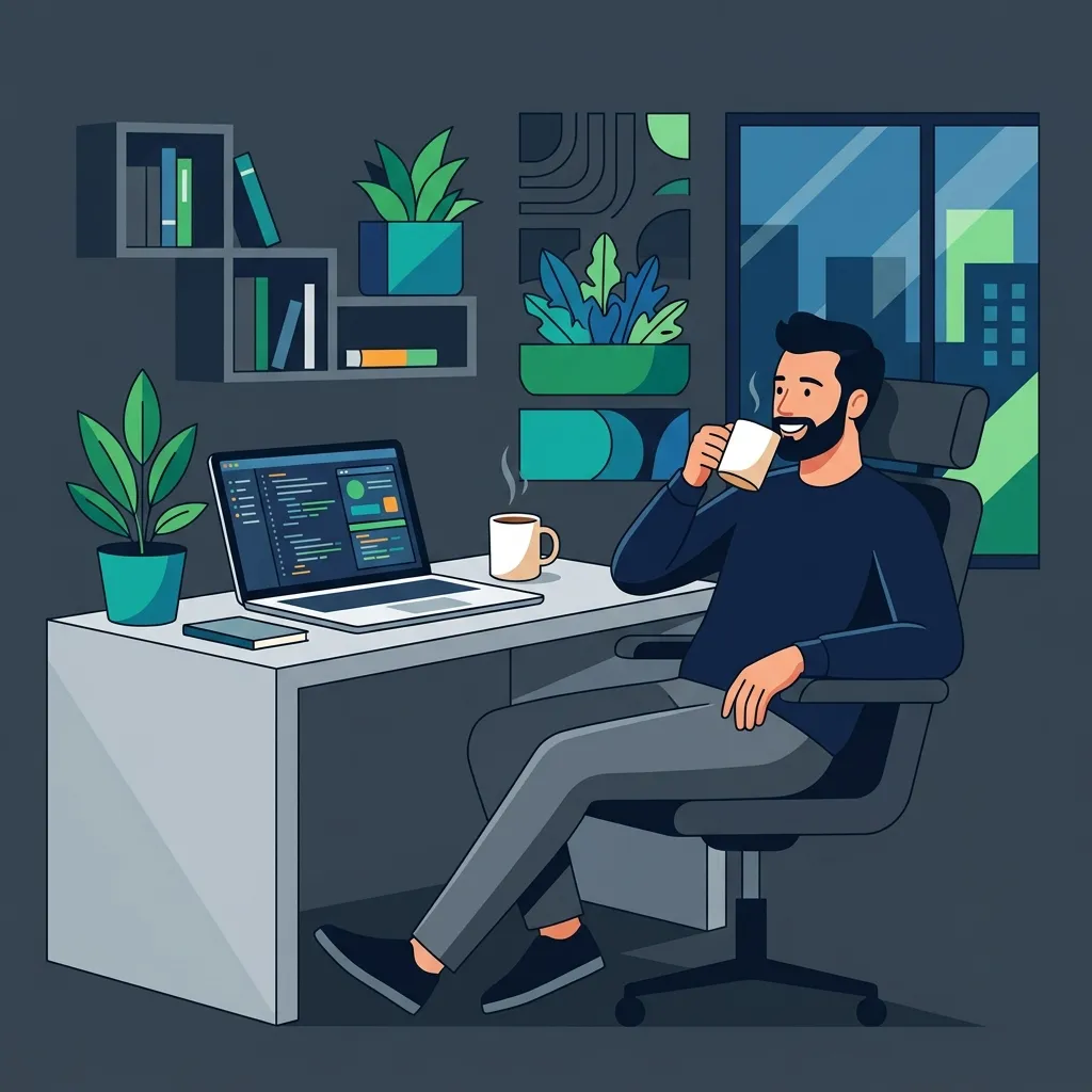 E-commerçant serein devant un tableau de bord WooCommerce optimisé et performant grâce à une maintenance professionnelle